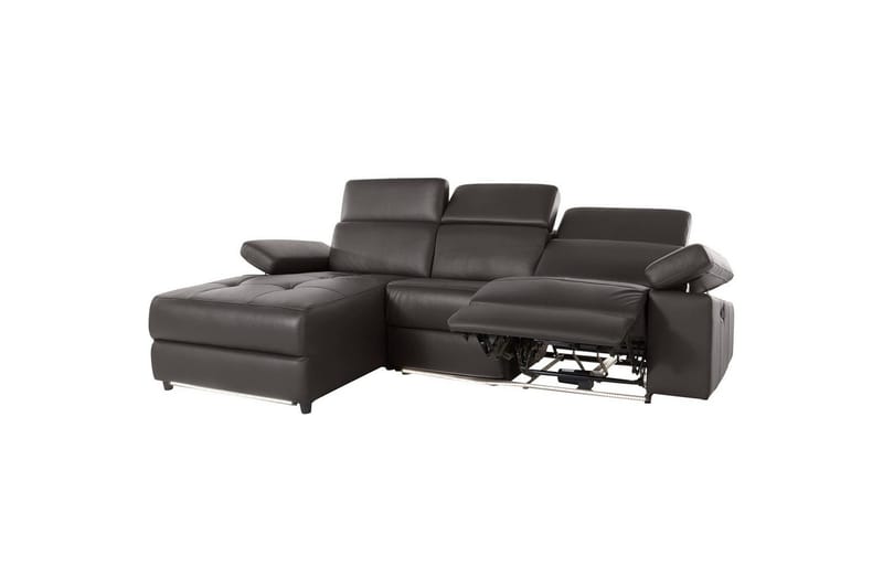 Hörnsoffa 3-sits Rayland Brun, PU, Vänster Manuell Fåtölj - Brun, PU, Vänster Manuell Fåtölj - Möbler - Soffa - Biosoffa & reclinersoffa