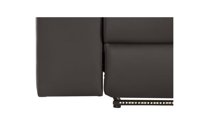 Hörnsoffa 3-sits Rayland Brun, PU, Höger elektrisk vilstol - Brun, PU, Höger elektrisk vilstol - Möbler - Soffa - Skinnsoffor
