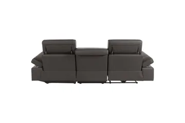 Hörnsoffa 3-sits Rayland Brun, PU, Höger elektrisk vilstol - Brun, PU, Höger elektrisk vilstol - Möbler - Soffa - Skinnsoffor