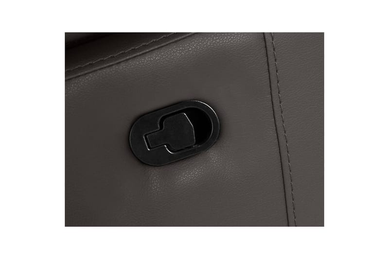 Hörnsoffa 3-sits Rayland Brun, PU, Höger manuell vilstol - Brun, PU, Höger manuell vilstol - Möbler - Soffa - Skinnsoffor