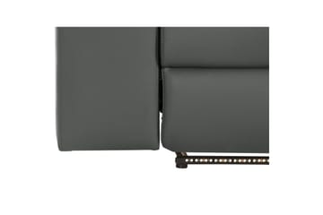 Hörnsoffa 3-sits Rayland Grå, Läder/PU, Höger elektrisk vilstol - Grå, Läder/PU, Höger elektrisk vilstol - Möbler - Soffa - Skinnsoffor