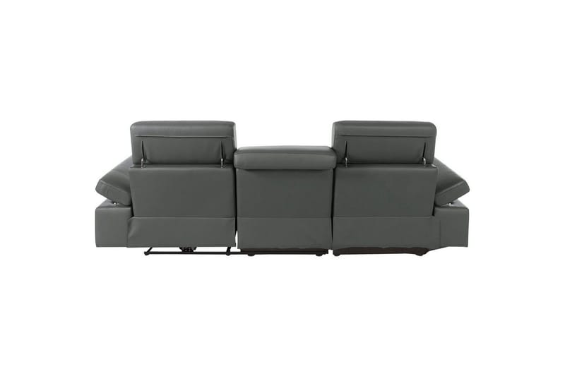 Hörnsoffa 3-sits Rayland Grå, Läder/PU, Vänster Elektrisk Fåtölj - Grå, Läder/PU, Vänster Elektrisk Fåtölj - Möbler - Soffa - Skinnsoffor