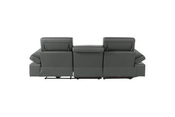 Hörnsoffa 3-sits Rayland Grå, Läder/PU, Vänster Manuell Fåtölj - Grå, Läder/PU, Vänster Manuell Fåtölj - Möbler - Soffa - Skinnsoffor