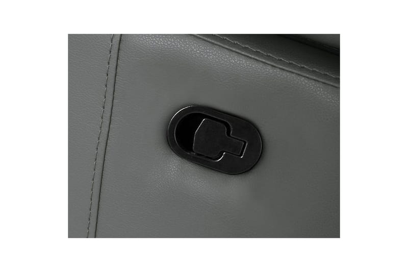 Hörnsoffa 3-sits Rayland Grå, Läder/PU, Vänster Manuell Fåtölj - Grå, Läder/PU, Vänster Manuell Fåtölj - Möbler - Soffa - Skinnsoffor