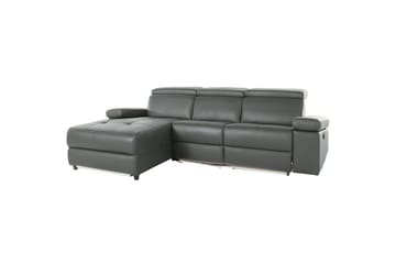 Hörnsoffa 3-sits Rayland Grå, Läder/PU, Vänster Manuell Fåtölj