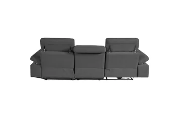 Hörnsoffa 3-sits Rayland Grå, Sunday tyg, Höger elektrisk vilstol - Grå, Sunday tyg, Höger elektrisk vilstol - Möbler - Soffa - Biosoffa & reclinersoffa