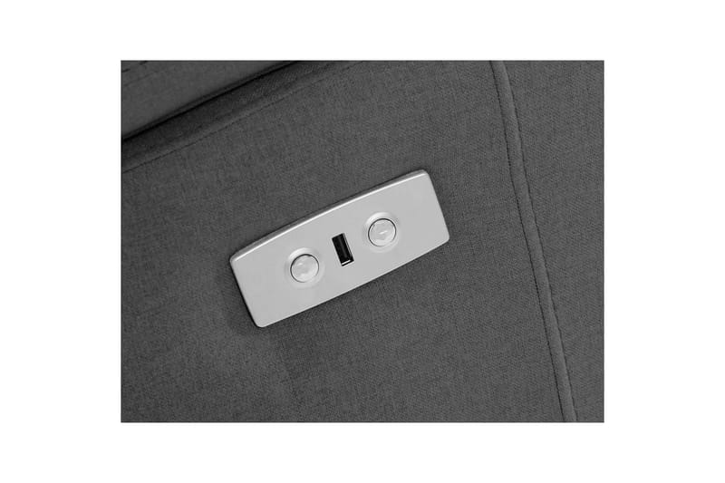 Hörnsoffa 3-sits Rayland Grå, Sunday tyg, Höger elektrisk vilstol - Grå, Sunday tyg, Höger elektrisk vilstol - Möbler - Soffa - Biosoffa & reclinersoffa