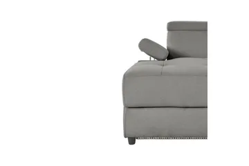 Hörnsoffa 3-sits Rayland Grå, Sunday tyg, Vänster Manuell Fåtölj - Grå, Sunday tyg, Vänster Manuell Fåtölj - Möbler - Soffa - Biosoffa & reclinersoffa