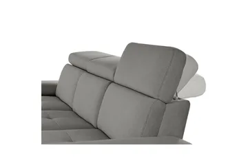 Hörnsoffa 3-sits Rayland Grå, Sunday tyg, Vänster Manuell Fåtölj - Grå, Sunday tyg, Vänster Manuell Fåtölj - Möbler - Soffa - Biosoffa & reclinersoffa