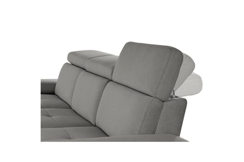 Hörnsoffa 3-sits Rayland Grå, Sunday tyg, Vänster Manuell Fåtölj - Grå, Sunday tyg, Vänster Manuell Fåtölj - Möbler - Soffa - Biosoffa & reclinersoffa