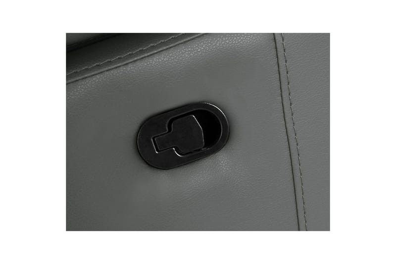 Hörnsoffa 3-sits Rayland Grå, PU, Höger manuell vilstol - Grå, PU, Höger manuell vilstol - Möbler - Soffa - Skinnsoffor