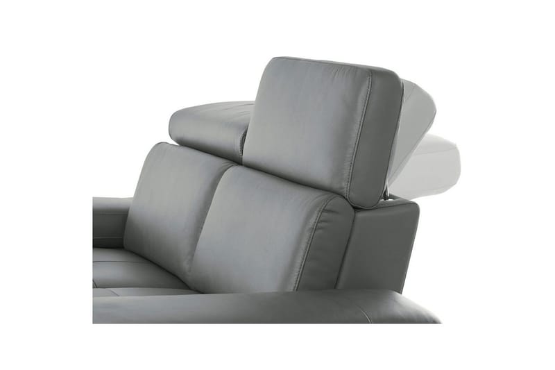 Hörnsoffa 3-sits Rayland Grå, PU, Vänster Manuell Fåtölj - Grå, PU, Vänster Manuell Fåtölj - Möbler - Soffa - Skinnsoffor