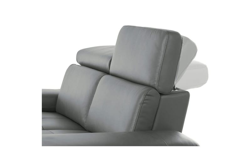 Hörnsoffa 3-sits Rayland Grå, PU, Vänster Elektrisk Fåtölj - Grå, PU, Vänster Elektrisk Fåtölj - Möbler - Soffa - Skinnsoffor