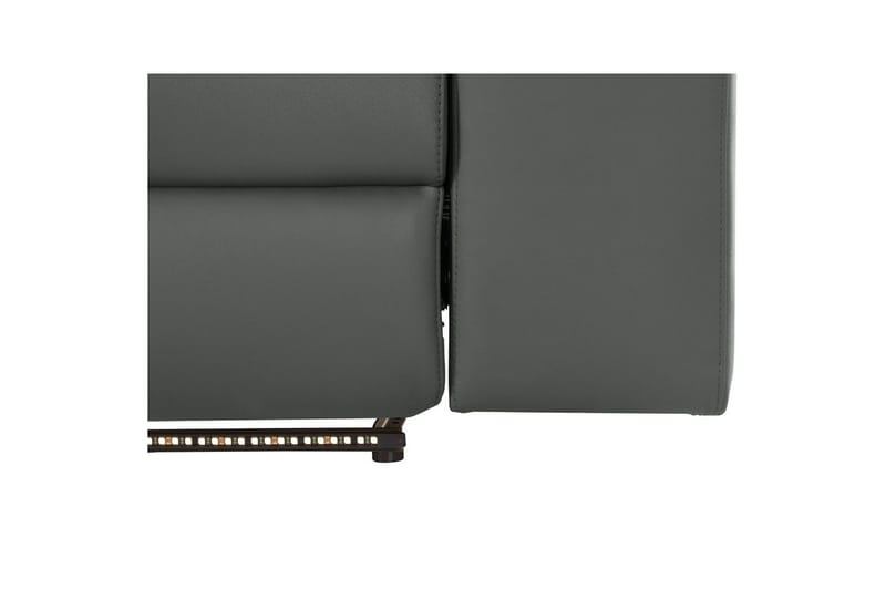 Hörnsoffa 3-sits Rayland Grå, PU, Vänster Manuell Fåtölj - Grå, PU, Vänster Manuell Fåtölj - Möbler - Soffa - Skinnsoffor