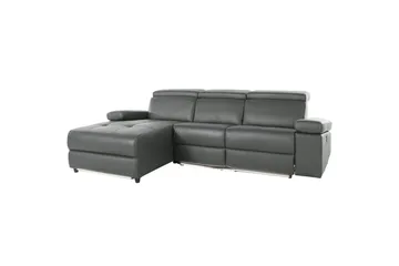 Hörnsoffa 3-sits Rayland Grå, PU, Vänster Elektrisk Fåtölj