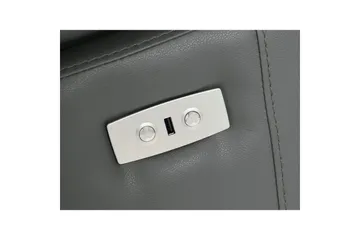 Hörnsoffa 3-sits Rayland Grå, PU, Höger elektrisk vilstol - Grå, PU, Höger elektrisk vilstol - Möbler - Soffa - Skinnsoffor