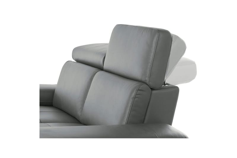 Hörnsoffa 3-sits Rayland Grå, PU, Vänster Manuell Fåtölj - Grå, PU, Vänster Manuell Fåtölj - Möbler - Soffa - Biosoffa & reclinersoffa
