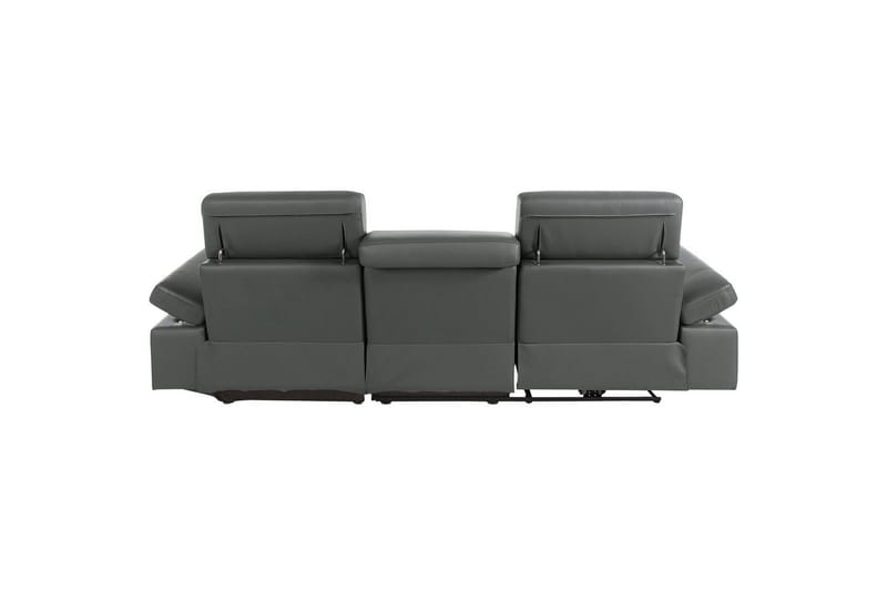 Hörnsoffa 3-sits Rayland Grå, PU, Höger manuell vilstol - Grå, PU, Höger manuell vilstol - Möbler - Soffa - Biosoffa & reclinersoffa