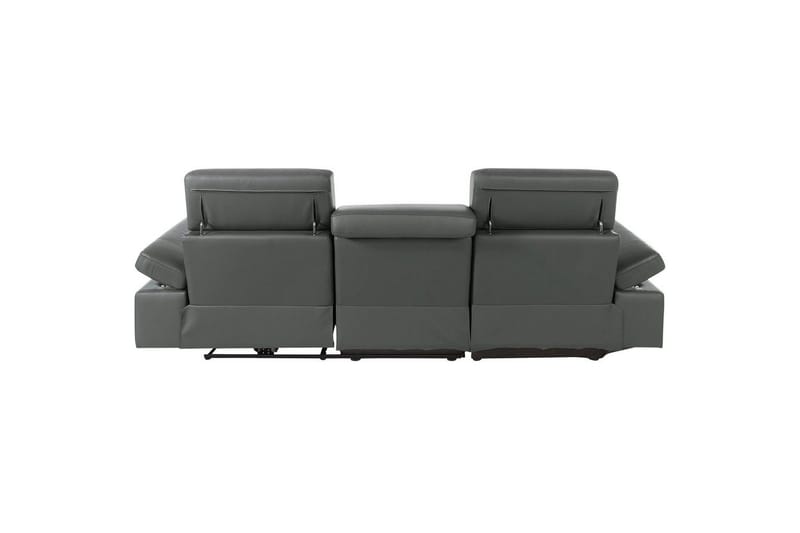 Hörnsoffa 3-sits Rayland Grå, PU, Vänster Elektrisk Fåtölj - Grå, PU, Vänster Elektrisk Fåtölj - Möbler - Soffa - Skinnsoffor