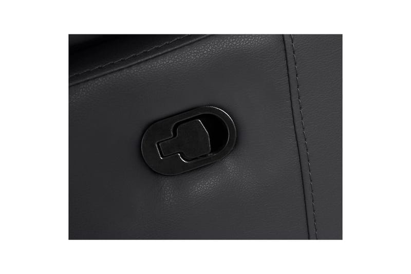 Hörnsoffa 3-sits Rayland Svart, Läder/PU, Höger manuell vilstol - Svart, Läder/PU, Höger manuell vilstol - Möbler - Soffa - Skinnsoffor