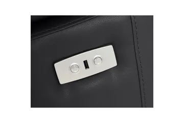 Hörnsoffa 3-sits Rayland Svart, PU, Höger elektrisk vilstol - Svart, PU, Höger elektrisk vilstol - Möbler - Soffa - Skinnsoffor
