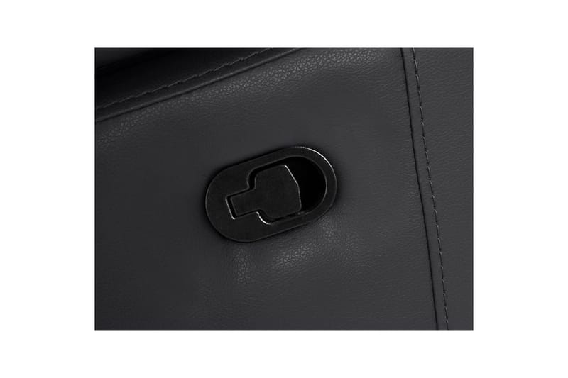 Hörnsoffa 3-sits Rayland Svart, PU, Höger manuell vilstol - Svart, PU, Höger manuell vilstol - Möbler - Soffa - Skinnsoffor