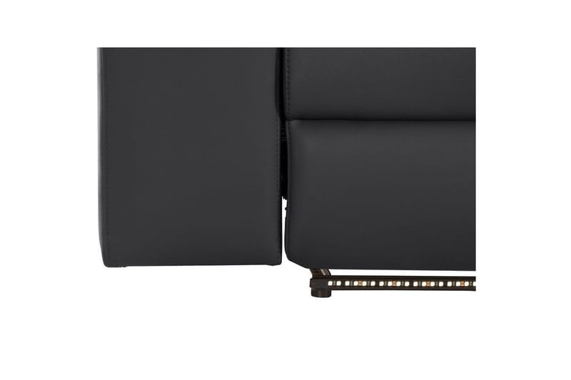 Hörnsoffa 3-sits Rayland Svart, PU, Höger elektrisk vilstol - Svart, PU, Höger elektrisk vilstol - Möbler - Soffa - Skinnsoffor