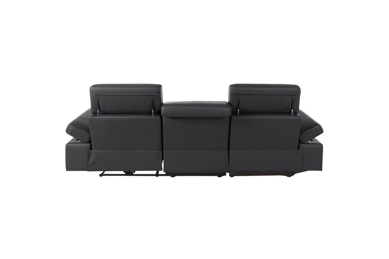 Hörnsoffa 3-sits Rayland Svart, PU, Vänster Elektrisk Fåtölj - Svart, PU, Vänster Elektrisk Fåtölj - Möbler - Soffa - Skinnsoffor