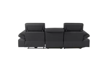 Hörnsoffa 3-sits Rayland Svart, PU, Vänster Manuell Fåtölj - Svart, PU, Vänster Manuell Fåtölj - Möbler - Soffa - Skinnsoffor