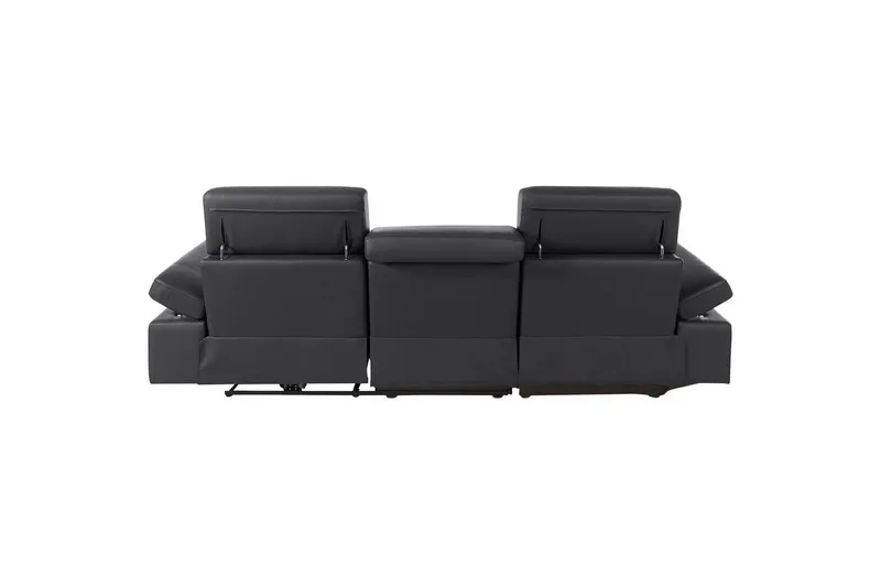 Hörnsoffa 3-sits Rayland Svart, PU, Vänster Manuell Fåtölj - Svart, PU, Vänster Manuell Fåtölj - Möbler - Soffa - Skinnsoffor