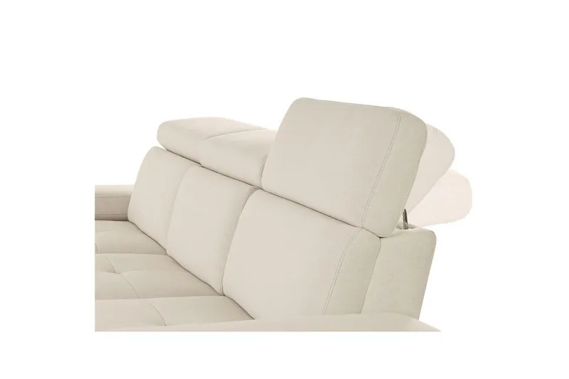 Hörnsoffa 3-sits Rayland Vit, Sunday tyg, Vänster Elektrisk Fåtölj - Vit, Sunday tyg, Vänster Elektrisk Fåtölj - Möbler - Soffa - Biosoffa & reclinersoffa