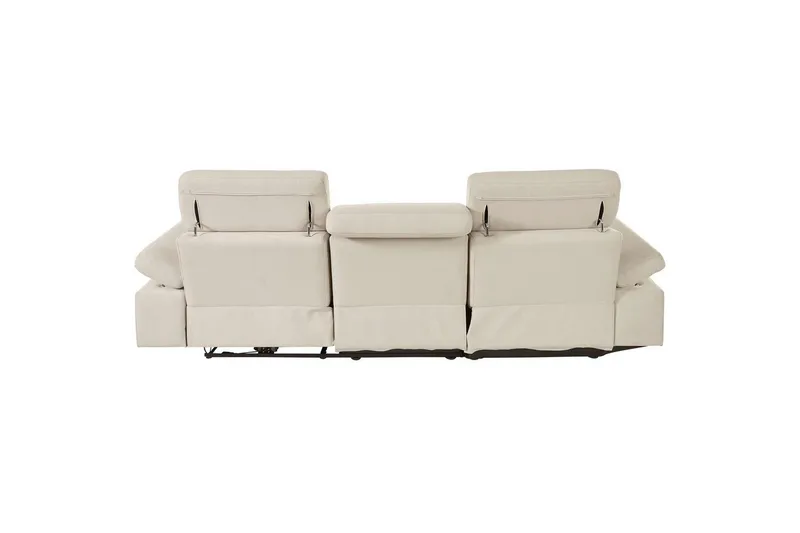 Hörnsoffa 3-sits Rayland Vit, Sunday tyg, Vänster Elektrisk Fåtölj - Vit, Sunday tyg, Vänster Elektrisk Fåtölj - Möbler - Soffa - Biosoffa & reclinersoffa