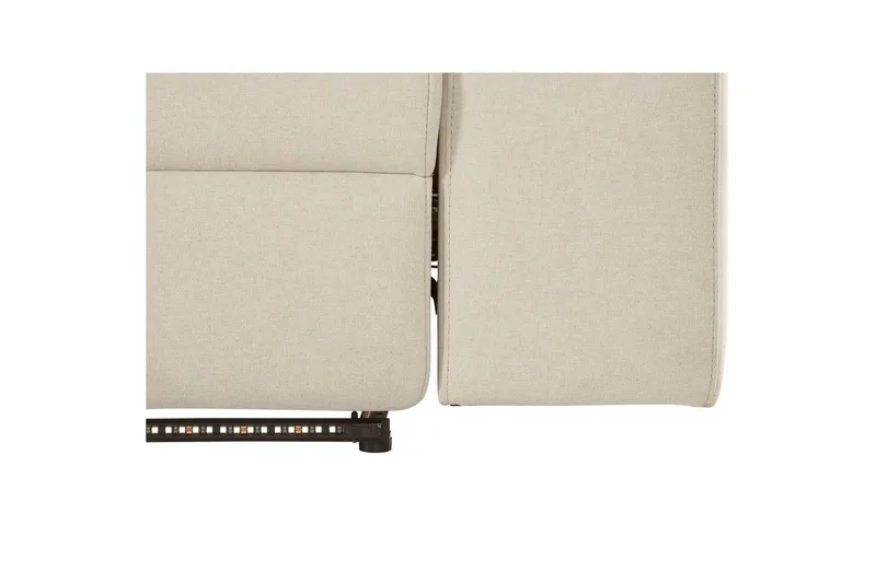 Hörnsoffa 3-sits Rayland Vit, Sunday tyg, Vänster Elektrisk Fåtölj - Vit, Sunday tyg, Vänster Elektrisk Fåtölj - Möbler - Soffa - Biosoffa & reclinersoffa