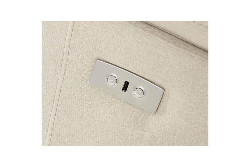 Hörnsoffa 3-sits Rayland Vit, Sunday tyg, Vänster Elektrisk Fåtölj - Vit, Sunday tyg, Vänster Elektrisk Fåtölj - Möbler - Soffa - Biosoffa & reclinersoffa