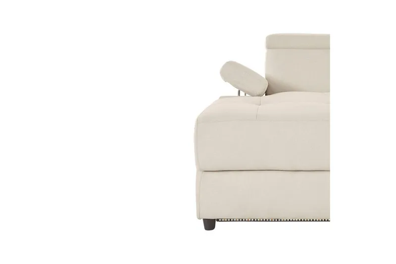 Hörnsoffa 3-sits Rayland Vit, Sunday tyg, Vänster Elektrisk Fåtölj - Vit, Sunday tyg, Vänster Elektrisk Fåtölj - Möbler - Soffa - Biosoffa & reclinersoffa