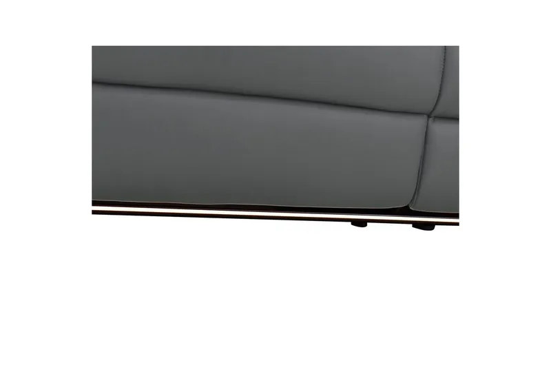 Hörnsoffa 3-sits Pareli Grå, Läder/PU, Höger elektrisk vilstol - Grå, Läder/PU, Höger elektrisk vilstol - Möbler - Soffa - Skinnsoffor