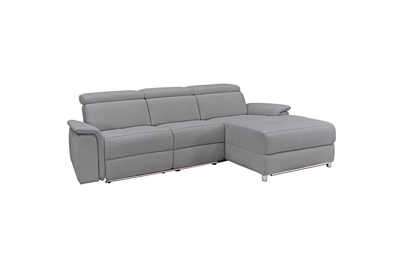Hörnsoffa 3-sits Pareli Grå, Sand tyg, Vänster Elektrisk Fåtölj - Grå, Sand tyg, Vänster Elektrisk Fåtölj - Möbler - Soffa - Biosoffa & reclinersoffa