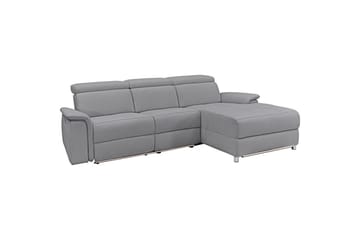 Hörnsoffa 3-sits Pareli Grå, Sand tyg, Vänster Elektrisk Fåtölj