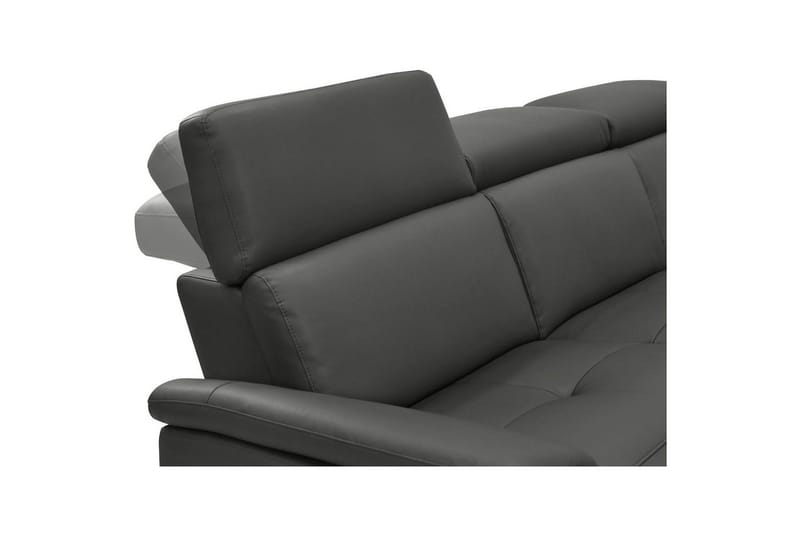 Hörnsoffa 3-sits Pareli Svart, PU, Höger elektrisk vilstol - Svart, PU, Höger elektrisk vilstol - Möbler - Soffa - Skinnsoffor