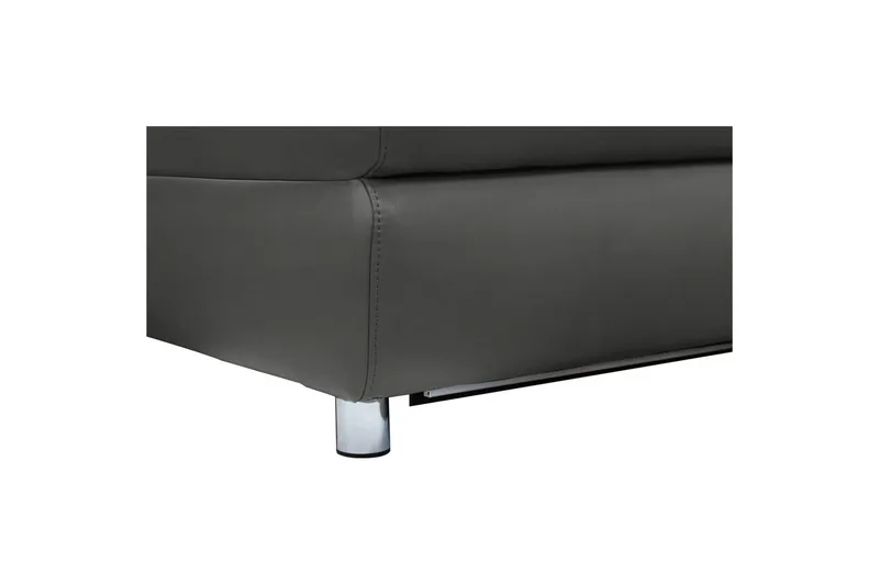 Hörnsoffa 3-sits Pareli Svart, PU, Vänster Elektrisk Fåtölj - Svart, PU, Vänster Elektrisk Fåtölj - Möbler - Soffa - Skinnsoffor