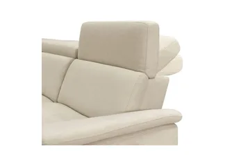 Hörnsoffa 3-sits Pareli Vit, Sunday tyg, Vänster Manuell Fåtölj - Vit, Sunday tyg, Vänster Manuell Fåtölj - Möbler - Soffa - Biosoffa & reclinersoffa