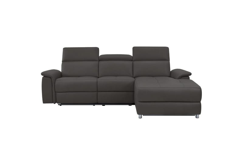 Hörnsoffa 3-sits Pareli Brun, PU, Höger elektrisk vilstol - Brun, PU, Höger elektrisk vilstol - Möbler - Soffa - Skinnsoffor