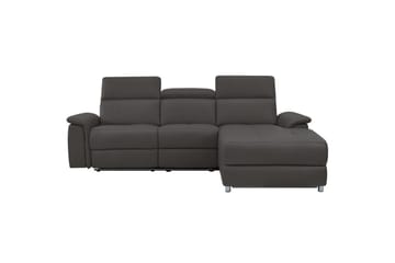 Hörnsoffa 3-sits Pareli Brun, PU, Höger elektrisk vilstol - Brun, PU, Höger elektrisk vilstol - Möbler - Soffa - Skinnsoffor