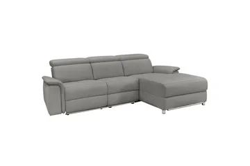 Hörnsoffa 3-sits Pareli Grå, Sunday tyg, Höger manuell vilstol