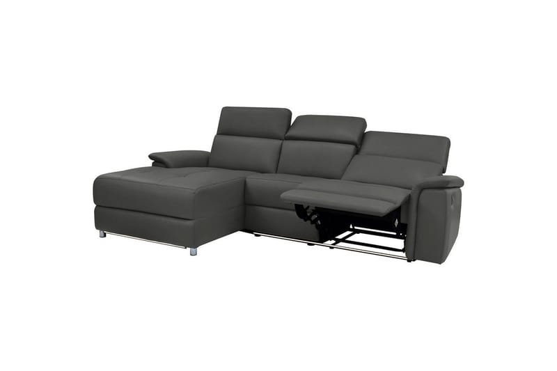 Hörnsoffa 3-sits Pareli Svart, PU, Vänster Elektrisk Fåtölj - Svart, PU, Vänster Elektrisk Fåtölj - Möbler - Soffa - Skinnsoffor