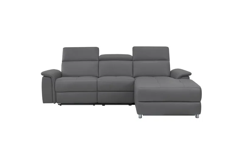 Hörnsoffa 3-sits Pareli Antracit, Sunday tyg, Höger manuell vilstol - Antracit, Sunday tyg, Höger manuell vilstol - Möbler - Soffa - Biosoffa & reclinersoffa