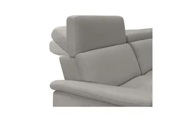Hörnsoffa 3-sits Pareli Grå, Sunday tyg, Höger elektrisk vilstol - Grå, Sunday tyg, Höger elektrisk vilstol - Möbler - Soffa - Biosoffa & reclinersoffa