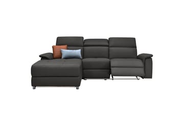 Hörnsoffa 3-sits Pareli Brun, PU, Vänster Elektrisk Fåtölj - Brun, PU, Vänster Elektrisk Fåtölj - Möbler - Soffa - Skinnsoffor