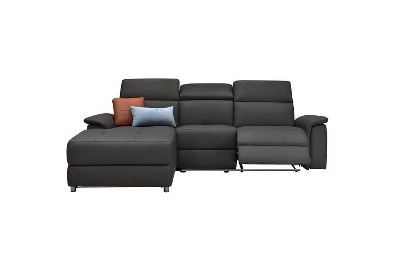 Hörnsoffa 3-sits Pareli Brun, PU, Vänster Elektrisk Fåtölj - Brun, PU, Vänster Elektrisk Fåtölj - Möbler - Soffa - Skinnsoffor