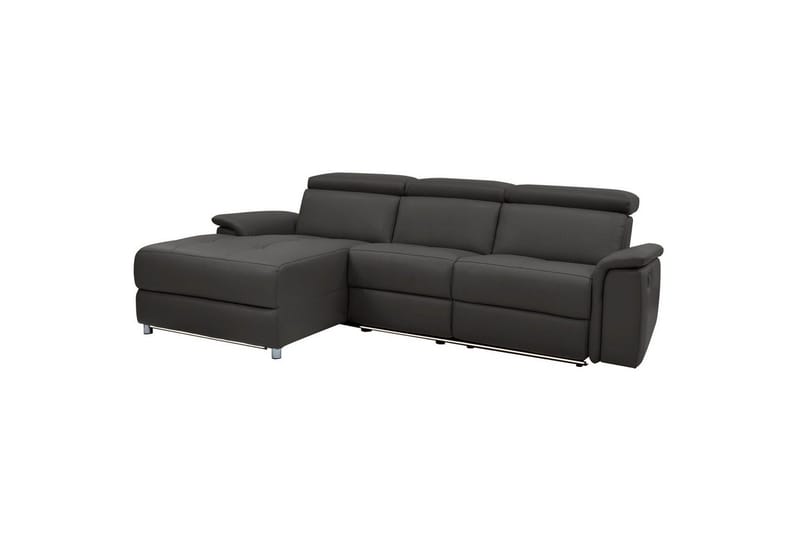 Hörnsoffa 3-sits Pareli Brun, PU, Vänster Elektrisk Fåtölj - Brun, PU, Vänster Elektrisk Fåtölj - Möbler - Soffa - Skinnsoffor